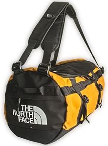 The North Face Gilman Duffel Sac de Sport Durable avec Bretelles à Dos et poignées latérales rembourrées Noir/Jaune Taille S, 50L (TNF), Noir/Jaune