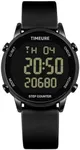 TIMEURE Pedometer Watch for Women, Step Counter for Walking No App/Phone Required Step Counter, Waterproof Fitness Calorie Tracker, Distance Tracking, Alarm, Large Digital Display, TU-2509 (All Black)