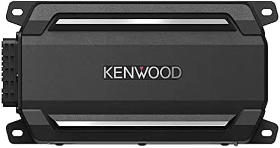 KENWOOD KAC-M5014 4-Channel Compact Digital Amplifier (600W) for Car, Marine, UTV & Motorsport Vehicles, Solid Corrosion-Resistant Aluminum Chassis, IPX6, IPX7 & IP6X Certified and Vibration-Proof