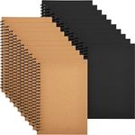 Epakh 20 Pcs Blank Spiral Notebook Unlined Notebook Bulk A5 Soft Cover Sketch Pads Blank Sketchbooks Pad Memo Notepad for Drawing Art Back to School Gifts Students Office Supplies 100 Pages/ 50 Sheets(Black, Light Brown)