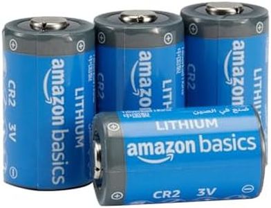 Amazon Basics 4-Pack CR2 Lithium Batteries, 3 Volt, Long Lasting Power, Low Self-Discharge Rate