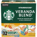 Starbucks Veranda Blend Blonde Roast Keurig K-Cups (32 Pack)