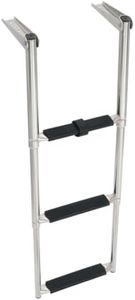3-Step Boat Boarding Ladder Telescoping Stainless Steel Swim Ladder