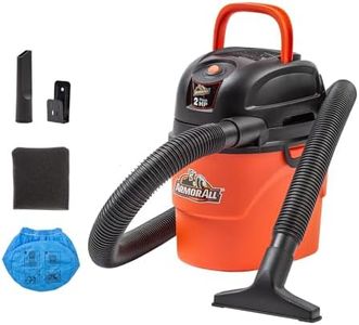 Armor All AA155 1.5-Gallon 2 Peak HP Portable Wet/Dry Shop Vac, Orange