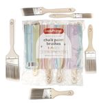 Incraftables Assorted Chalk Paint Brush Set (5pcs). Best Chalk Paint Brushes for Furniture. Wax Brush for Furniture, Chalk Painting, Home Decor & Wall. Natural Bristle Paint Brush for Kids & Adults