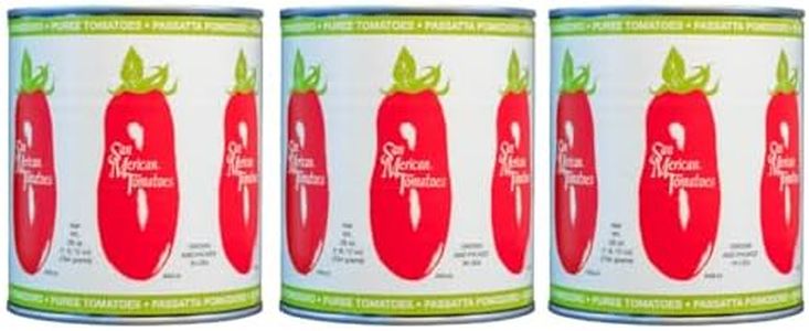 SMT San Merican Tomato, Canned Puree Tomatoes, 28 oz Pack of Three