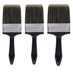 Mercury Brush Double Thickness Triple Boiled Nylon/Polyester Blend Round Bristles Paint Brush for All Application Type B (4-inchx2 and 5-inchx1, Multicolour)