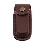 Knife Sheath, 4.7 '' Folding Knife Holster PU Leather Belt Knife Case for Outdoor Hunting Camping EDC