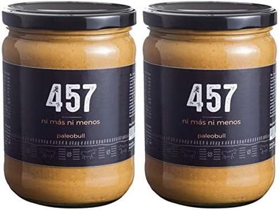 Crema de Cacahuete 100% Natural - Un Único Ingrediente - 457 Cacahuetes Triturados En Cada Tarro - Ni Más Ni Menos - Sin Azúcar Añadido, Sin Gluten y Sin Lactosa - Vegana - Pack 2x500g