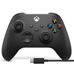 Xbox Core Wireless Gaming Controller + USB-C Cable for Series X|S, One, Windows PC, Android, and iOS