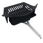 AB Tools 14" Fire Grate, Ashpan & Handle Fireplace Cast Iron Log Coal Saver For 16" Fire