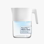 LARQ Pitcher PureVis 1.9L/ 8-Cup | Self-cleaning UV Water Filter Pitcher for Tap and Drinking Water | Removes Chlorine, PFAS, PFOS, and More | Plant-Based Carbon Filter | 2-Years, Pure White