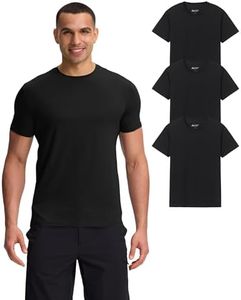 Pioneer Camp Mens Bamboo Viscose T Shirt Ultra Soft White Plain Tshirts for Men Cooling Crew Neck Casual Basic Tee Shirt