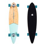 Retrospec Zed Pintail Longboard Skateboard Complete Cruiser | Bamboo & Canadian Maple Wood Cruiser w/ Reverse Kingpin Trucks for Commuting, Cruising, Carving & Downhill Riding