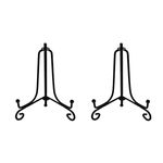 3.5 Inch Black Mini Iron Stand Cookie Holder Display Stand Place Card Holder Display Easels at Weddings, Birthday Party（2 pack）