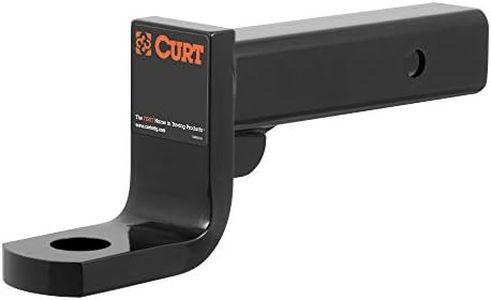 CURT 45311 Class 4 Trailer Hitch Ball Mount, Fits 2-Inch Receiver, 10,000 lbs, 1-1/4-Inch Hole, 4-Inch Drop, 2-3/4-Inch Rise, Gloss Black Powder Coat