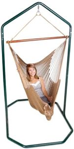 Green Mountain Hammocks - Hanging String Chair - 400 lb Capacity, 100% Recycled Fabric, Durable, Lightweight - Brown Model