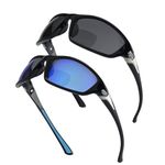YOBOCO Sport Bifocal Sunglasses 2.5 Reading Sunglasses for Men, Wrap Around Reading Sun Glasses 2.5