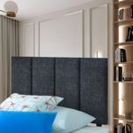 luxisleepltd Tassy Tufted Linen Turin Headboard,20'' 26'' 30'' Tall, 3FT,4FT6, 5FT Wide for Divan Bed (Purple, 5ft-30''Tall)