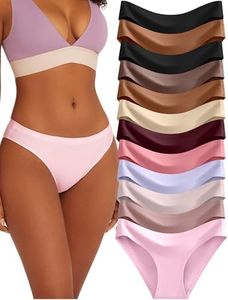 FINETOO 12Pack Womens Seamless Underwear No Show Cheeky Panties Invisibles Briefs Soft Stretch Bikini Hipster XS-XL