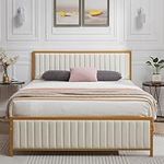 VECELO Full Size Bed Frame with Uph