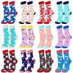 12 Pairs Funny Women Teeth Themed Dental Socks Cute Gifts for Dentist Novelty Tooth Socks Dentist Socks for Assistant Doctor Hygienist School Student