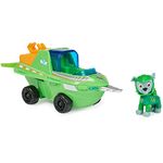 Paw Patrol Aqua Pups Rocky Transforming Sawfish Vehicle with Collectible Action Figure, Kids Toys for Ages 3 and up