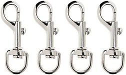 Penta Angel 4Pcs Dog Leash Clasp Heavy Duty Snap Hooks Clips Pet Leashes Key Chain with Spring Buckle for Linking Pet Collar (4 PCS)