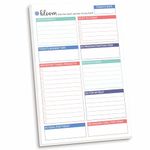 bloom daily planners Double Sided Daily Planning System Tear Off to Do Pad - Teal - 6" x 9"