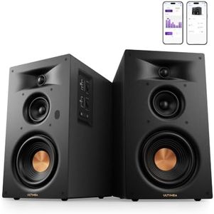 ULTIMEA 3-Way Powered Bookshelf Speakers, Bluetooth 6.0, BS-3