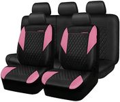 CAR PASS Pink Leather Seat Covers,U