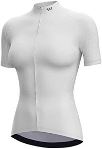 Lo.gas Maillot de Cyclisme Femmes Manches Courtes,Vêtements de Cyclisme Femme Respirant avec Poches Arrière