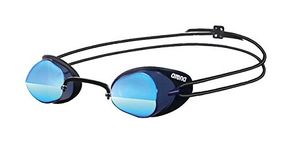 Arena Swedix Mirror Race Swim Goggle,Smoke/Blue/Black,One Size