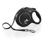 Flexi New Classic Retractable 26' Dog Leash (Tape), Large, Black