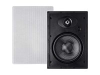 Monoprice 2-Way Carbon Fiber In-Wall Speakers - 8 Inch (Pair) With Paintable Magnetic Grille - Alpha Series,BLACK