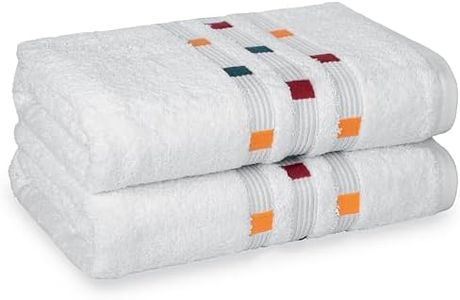 Trends Alley Panache Bath Towels Set (Pack of 2) | 70x140cm Towels | 100% Combed Cotton (550 GSM) | Plush & Absorbent | Hotel Grade | Quick-Drying Durability | Earth-Friendly