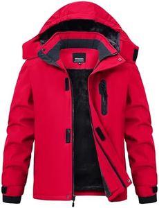 Buyboxs Winter Jackets for Kids Warm Fleece Heavyweight Thermal Girls Waterproof Coat with Hood Insulated Snow Jacket for Youth Red L (10-12)