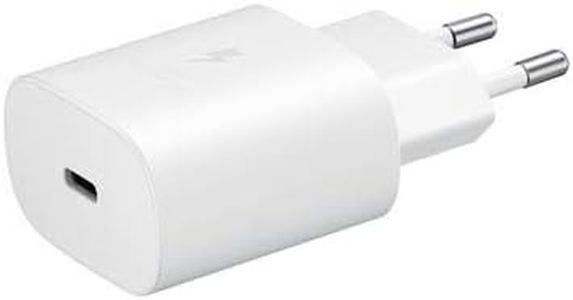 Samsung Original 25W Single Port, Type-C Fast Charger, (Cable not Included), White