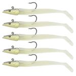 Soft Fishing Lures, 10Pack Soft Plastic Lures, Jig Head Soft Fishing Lures, Paddle Tail Swimbaits Lures, Jerk Bait Lures, Fishing Lures For Bass Trout Redfish Saltwater Freshwater (B)