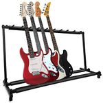 GeeWin Multi Guitar Stand, 9 Guitar Stand Rack, Folding Guitar Stand, Guitar Rack for Multiple Guitars for Acoustic, Electric Guitar, Bass, Guitar Holder Stand, Multiple Guitars Display (9 Holder)