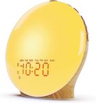 Wake Up Light Sunrise Alarm Clock for Kids, Heavy Sleepers, Bedroom, Upgraded Full Screen with Sunrise Simulation, Sleep Aid, Dual Alarms, FM Radio, Nightlight, 14 Colors, 7 Sounds, Ideal for Gift