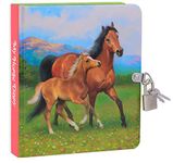 MOLLYBEE KIDS My Horse Lock and Key Diary, 208 Pages, Measures 6.25 inches by 5.5 inches