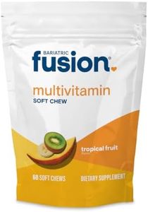 Bariatric Fusion Fruit Flavored Bariatric Multivitamin Soft Chews for Post Bariatric Surgery Patients Including Gastric Bypass and Sleeve Gastrectomy, 60 Count, 1 Month Supply (Tropical)