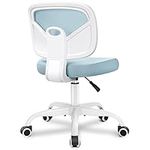 Primy Desk Office Chair Armless, Home Office Desk Chair Adjustable Height, Mid-Back Ergonomic Desk Chair Breathable Mesh Desk Chairs with Wheels for Office Bedroom Studying Room(Light Blue)