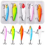 Metal VIB Hard Fishing Lures,5pcs Bass Crankbaits Hard Spinner Blade Baits Jigging Spoon Swimbait Sinking Surf Fishing Trout Walleye Lures