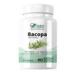 Bacopa Extract capsules 60ct QCE: 2500mg for Brain Health, Memory & Cognitive Function, Provides Antioxidants