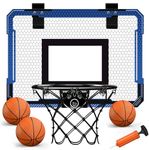 YIFUHH Indoor Mini Basketball Hoop for Kids and Adults - Over The Door Basketball Hoop with 3 Balls, Mini Hoop for Door Office Bedroom, Basketball Toys for Boys Girls Teens