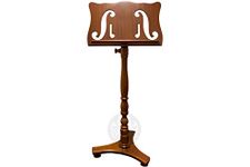 Benchworld ROYAL PRO PIATTO SW, Satin Walnut Wooden Music Stand, 45"-59" Adjustable Height, 20" Desk Width, Hand Crafted And Hand Finished