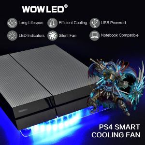 WOWLED USB RGB Cooling Fan Pad – Laptop Cooling Stand with LED Lights
