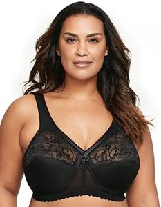 Glamorise Sport Women's Full Figure MagicLift Original Wirefree Support Bra, No 1000, Black, 18H